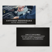 Mechanisch werken aan de motor visitekaartje (Voorkant / Achterkant)