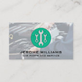 Mechanisch werken met motor met sleutel visitekaartje (Voorkant)