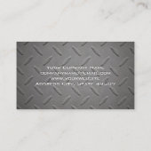 Mechanisch werken op de motor | Staal Visitekaartje (Achterkant)