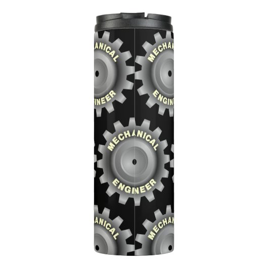 Mechanisch werktuigbouwkundig werktuig thermosbeker (Achterkant)