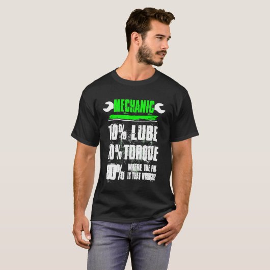 Mechanische 10 lube 10-koppel automatisch dieselme t-shirt (Voorkant volledig)