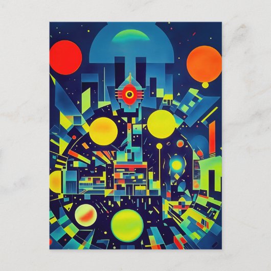 Mechanische abstractie die u in de gaten houdt briefkaart (Voorkant)