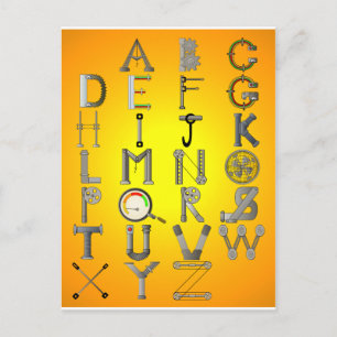 MECHANISCHE ALFABET BRIEFKAART