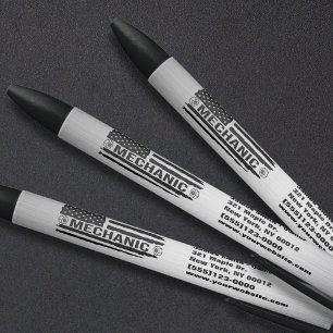 Mechanische Amerikaanse vlag Auto Reparatie Busine Zwarte Inkt Pen