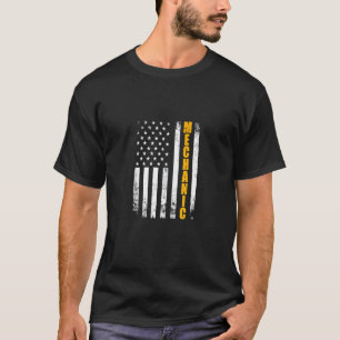 Mechanische Amerikaanse vlag  Funny Proud Mec T-shirt
