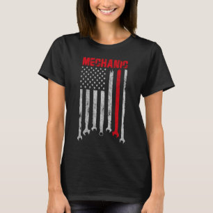 Mechanische Amerikaanse vlag Shirt