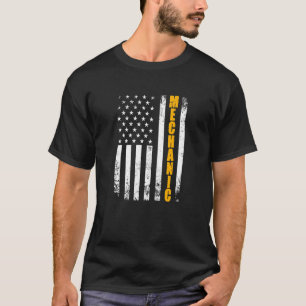 Mechanische Amerikaanse vlag Usa Patriotic Proud F T-shirt