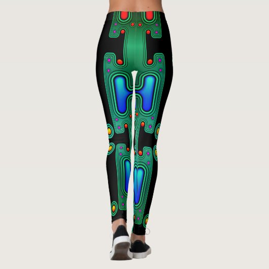 Mechanische Android Futuristic Robot Leggings (Achterkant)