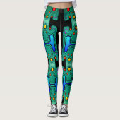 Mechanische Android Futuristic Robot Leggings (Voorkant)