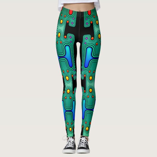 Mechanische Android Futuristic Robot Leggings (Voorkant)