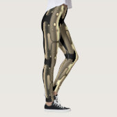 Mechanische Android Metallic Gouden Robot Leggings (Rechts)