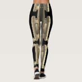Mechanische Android Metallic Gouden Robot Leggings (Achterkant)