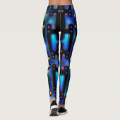Mechanische Androïde ruimtevaartGirl Futuristische Leggings (Achterkant)