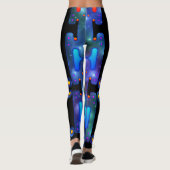 Mechanische Androïde ruimtevaartGirl Futuristische Leggings (Achterkant)