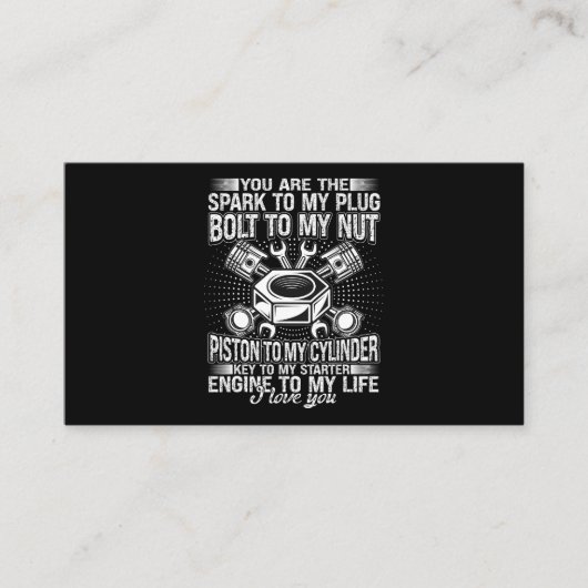 Mechanische auto-mannetje naar mijn nut-zuiger naa visitekaartje (Voorkant)