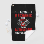 Mechanische auto nr. 1-expert golfhanddoek (Insitu)