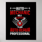 Mechanische auto nr. 1-expert poster (Voorkant)