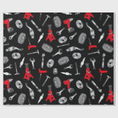 Mechanische Auto Reparatie Garage Worker Cadeaupapier (Vlak)