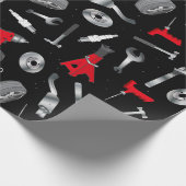 Mechanische Auto Reparatie Garage Worker Cadeaupapier (Hoek)