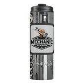 Mechanische Auto Reparatie Logo Gereedschap Thermosbeker (Voorkant)