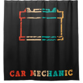 Mechanische autobatterij | Mechanische mandje Douchegordijn (Voorkant)