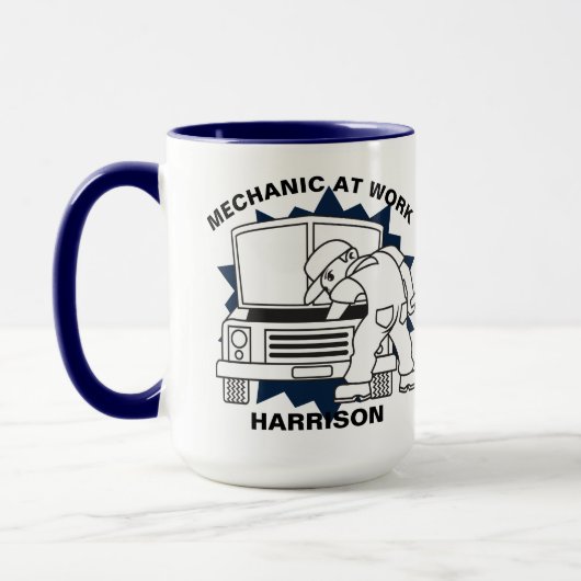 Mechanische automatische reparaties op het werk mok (Links)