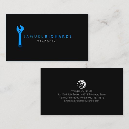 Mechanische automatische reparatieservice, schuim visitekaartje (Voorkant / Achterkant)