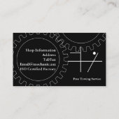 Mechanische/automatische winkel visitekaartje (Achterkant)