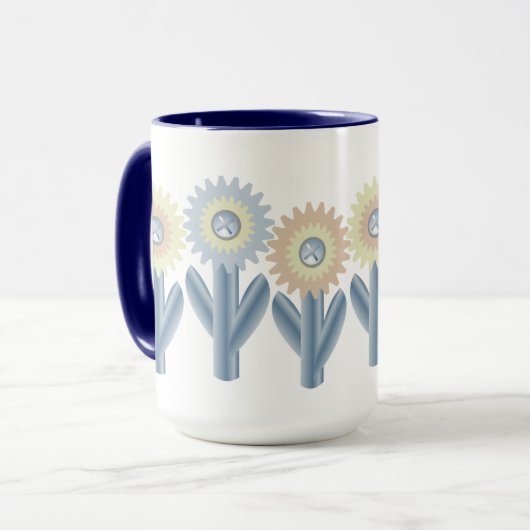 Mechanische Bloemen Mok (Voorkant links)