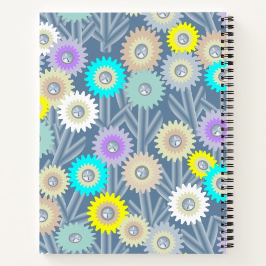 Mechanische bloemen notitieboek (Achterkant)