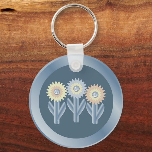 Mechanische bloemen sleutelhanger (Voorkant)