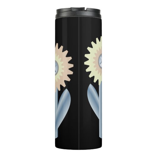 Mechanische bloemen thermosbeker (Achterkant)