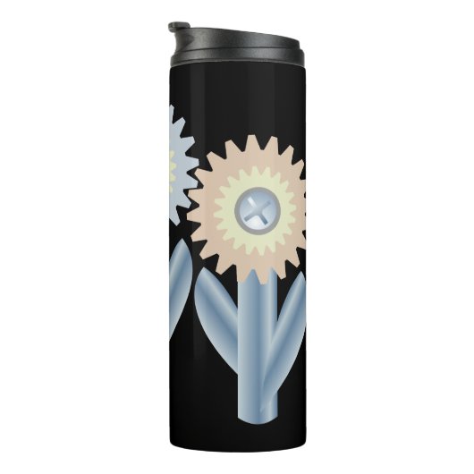 Mechanische bloemen thermosbeker (Geroteerd rechts)