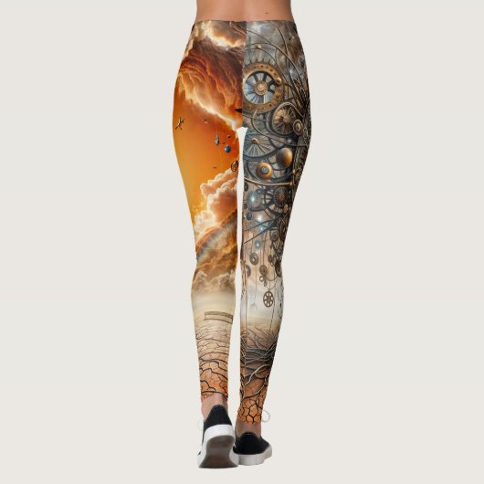 Mechanische boom van de tijd leggings (Achterkant)