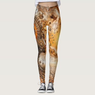 Mechanische boom van de tijd leggings