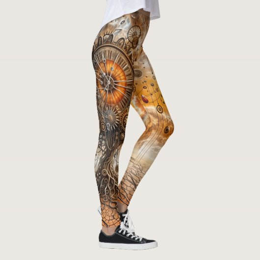 Mechanische boom van de tijd leggings (Rechts)