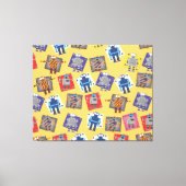 Mechanische Cartoon van robot Canvas Afdruk (Voorkant)