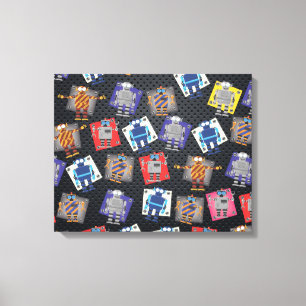 Mechanische Cartoon van robot Canvas Afdruk