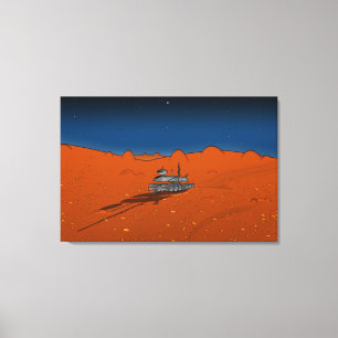 Mechanische Cartoon van robot Canvas Afdruk