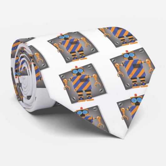 Mechanische Cartoon van robot Stropdas (Opgerold)