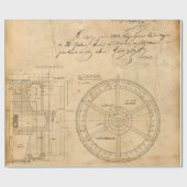 Mechanische cirkelvormgeving op Tan Cadeaupapier (Vlak)