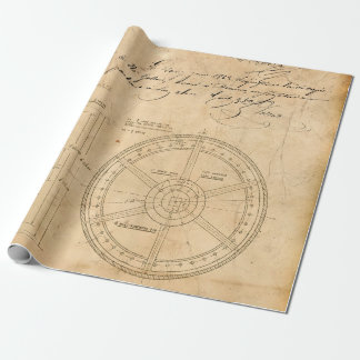 Mechanische cirkelvormgeving op Tan Cadeaupapier