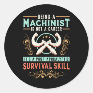 Mechanische CNC Machinist Machine Gift Idee Ronde Sticker
