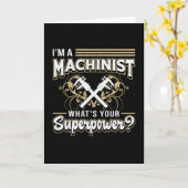 Mechanische CNC Machinist Machine Superpower Gift Kaart (Gele Bloem)
