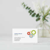 Mechanische Cogs Engineer visitekaartjes (Staand voorkant)