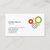 Mechanische Cogs Engineer visitekaartjes (Voorkant)