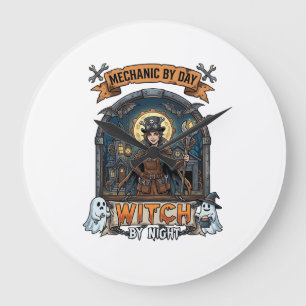 Mechanische Dag Heks Nacht Halloween Steampunk Vro Grote Klok