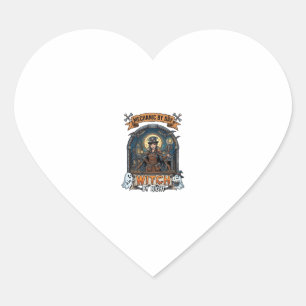 Mechanische Dag Heks Nacht Halloween Steampunk Vro Hart Sticker