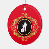 Mechanische dag Victoriaans stijl kerstversiering Keramisch Ornament (Links)