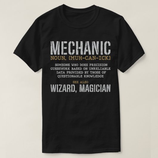 Mechanische definitie Funny Noun Betekenis T-shirt (Design voorkant)